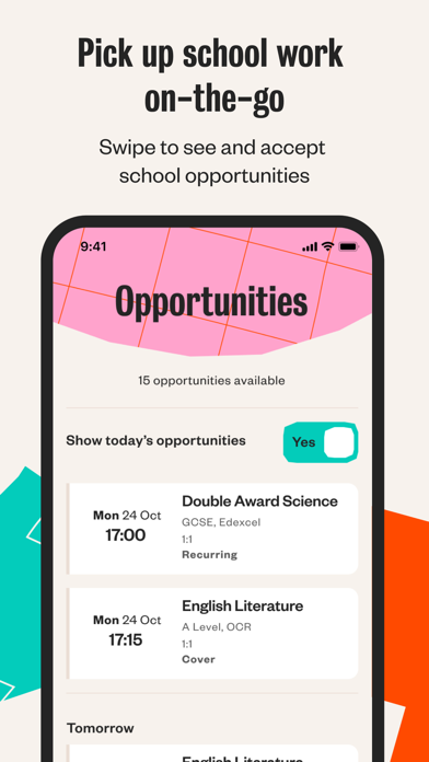 MyTutor's School Tutor App Screenshot
