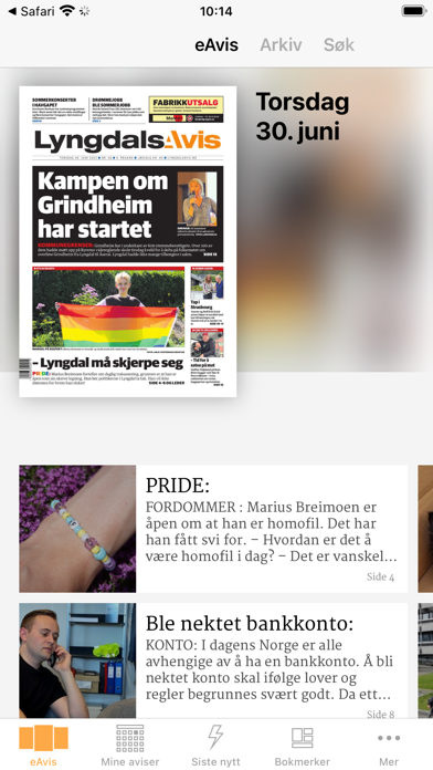 Lyngdals Avis eAvis Screenshot