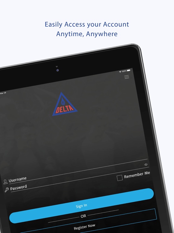 Delta e-Account iPad screenshot 2 - Utilities app
