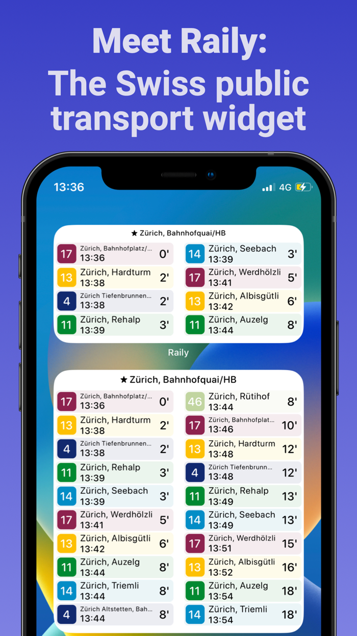 Raily Swiss Transport Widget