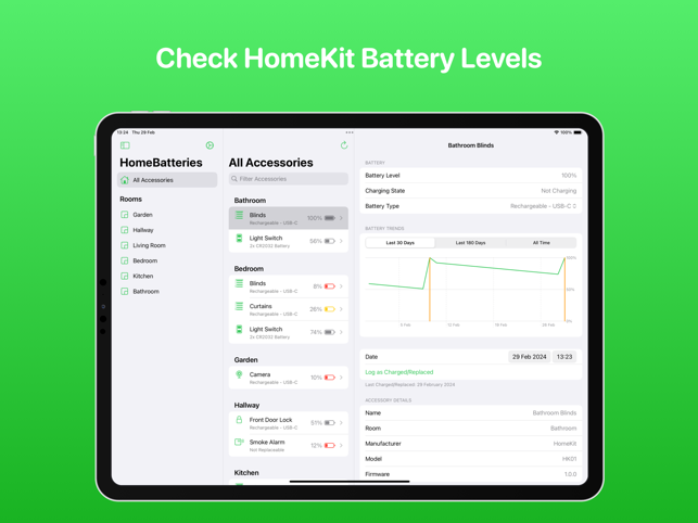 ‎HomeBatteries for HomeKit Screenshot