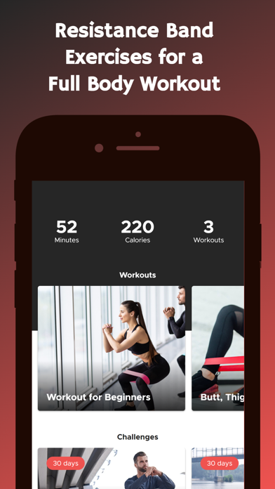 Resistance Band Workout Plan Screenshot