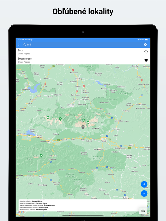 iSHMU iPad screenshot 4 - Weather app