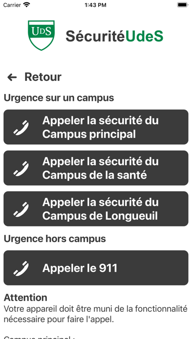 SécuritéUdeS Screenshot