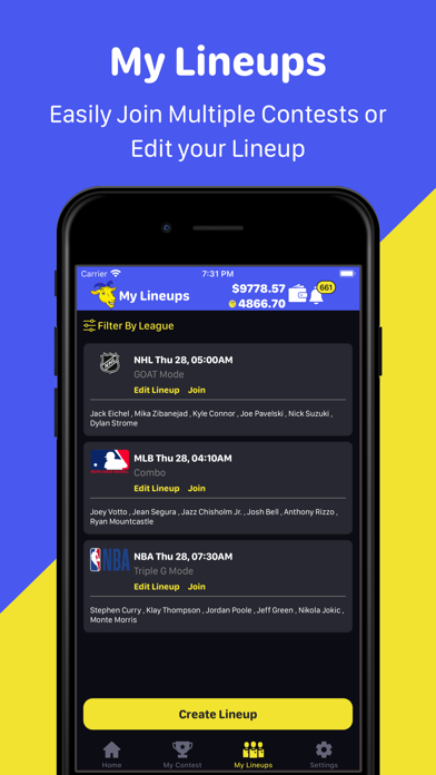Goat Draft Fantasy Sports Screenshot
