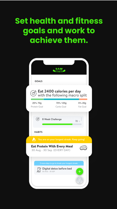 BAM Fitness App Screenshot