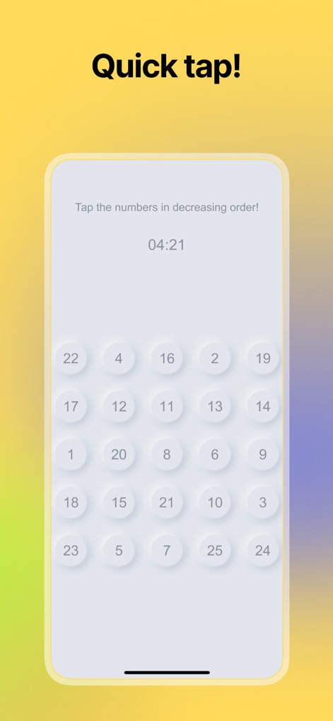 Tap Numbers Speed Test - Games App | MWM