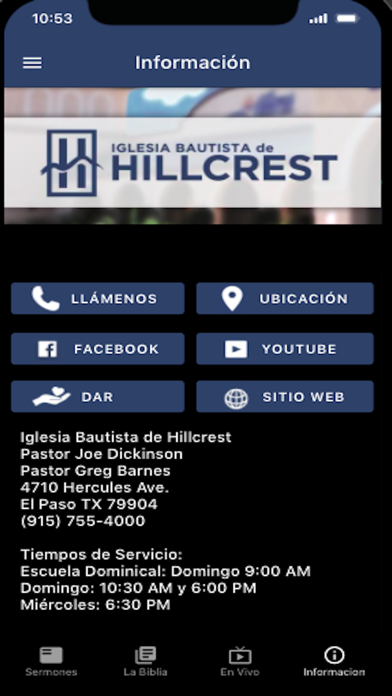 Iglesia Bautista de Hillcrest Screenshot