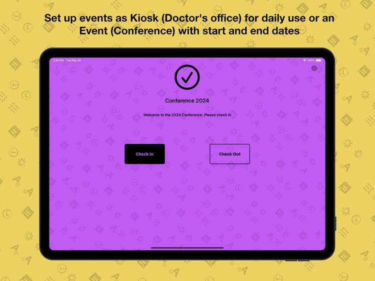 Check In : Kiosk and Events