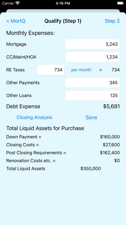 MortQ Mortgage Qualifier