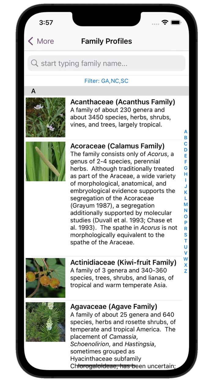 FloraQuest Carolinas, Georgia