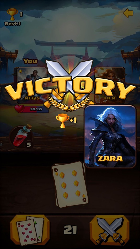 #4. Battlejack (iOS) 由: Liana Silva
