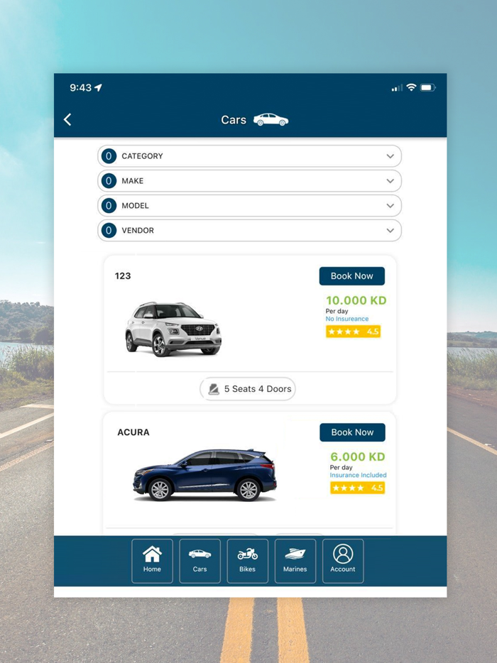 هوب إيجار سيارات ويخوت