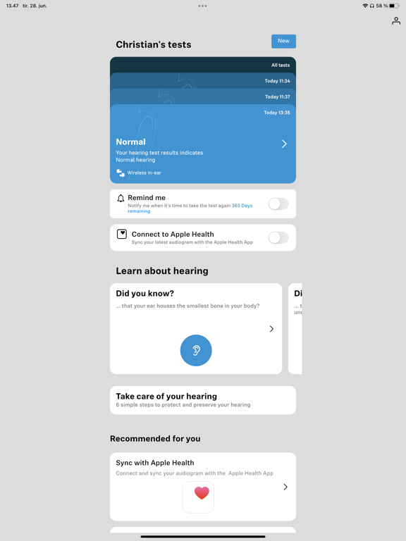 Sennheiser Hearing Test iPad screenshot 4 - Health & Fitness app