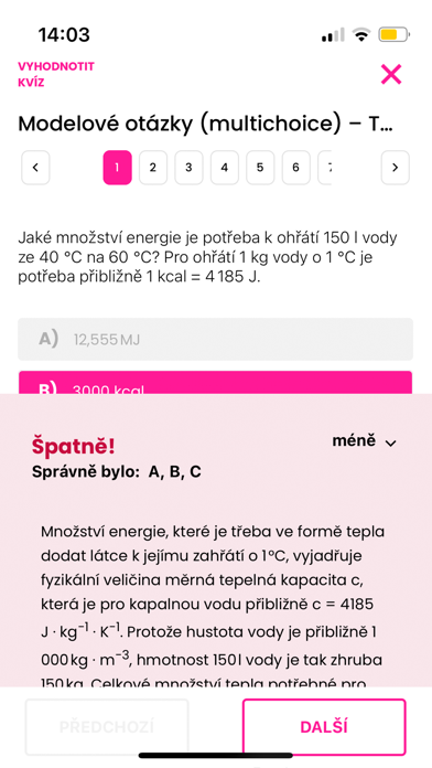 Přijímačky na lékařské fakulty Screenshot