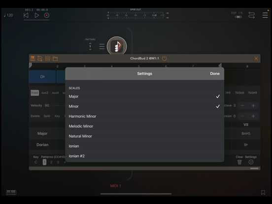 ChordBud 2 AUv3 MIDI Sequencer iPad app afbeelding 4
