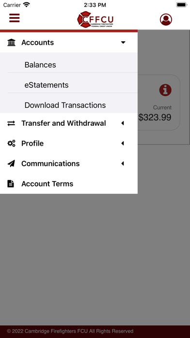 CFFCU Mobile Screenshot