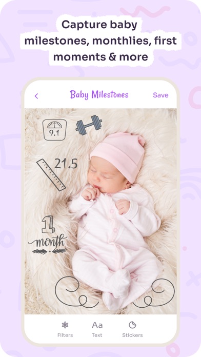 Baby Milestones Baby First App Screenshot