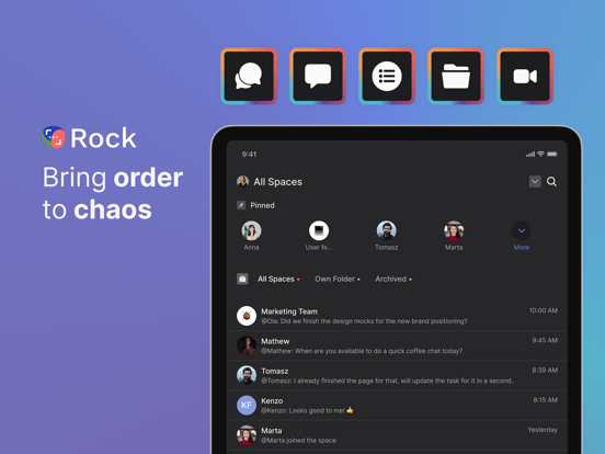 Rock - Messenger, Tasks, Notes