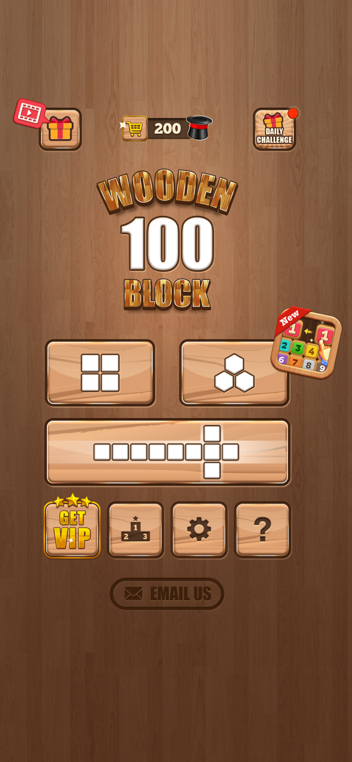 Wooden 100 Block Puzzle Game