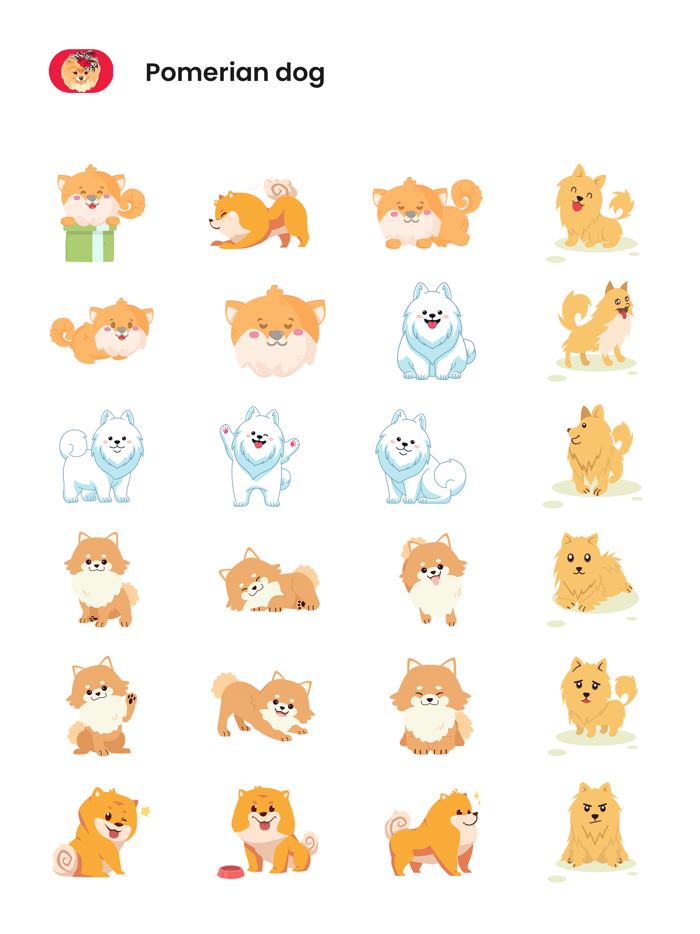 Baby Pomeranian Stickers