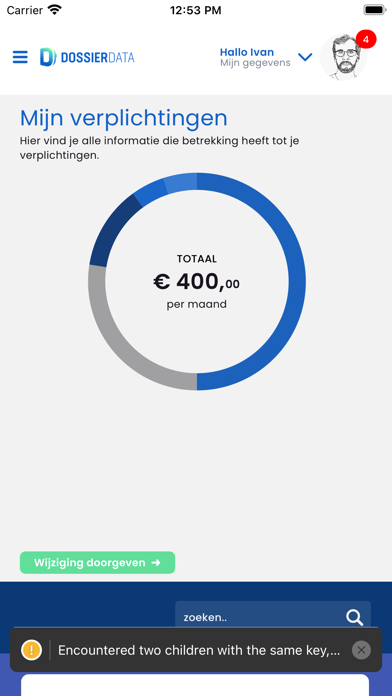 Klantportaal Screenshot