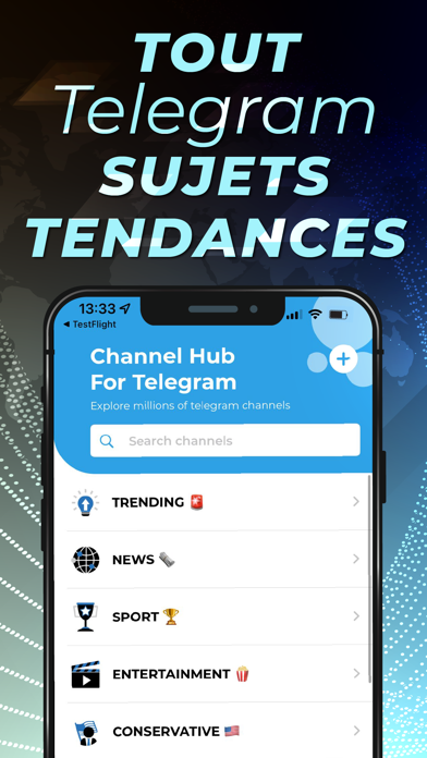 Screenshot #1 pour Groupes pour app Telegram PRO