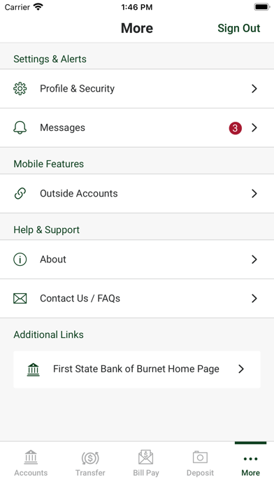 First State Bank of Burnet Screenshot