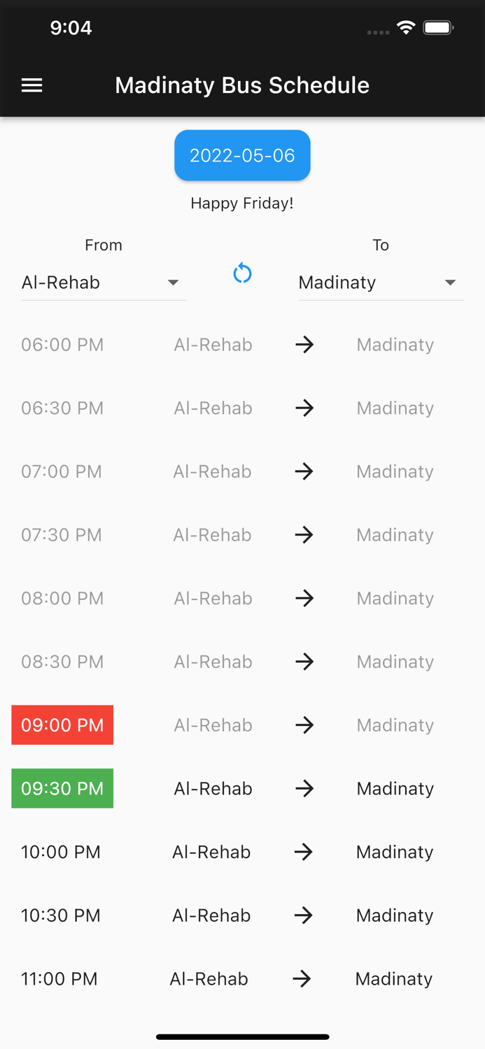 Madinaty Bus Schedule