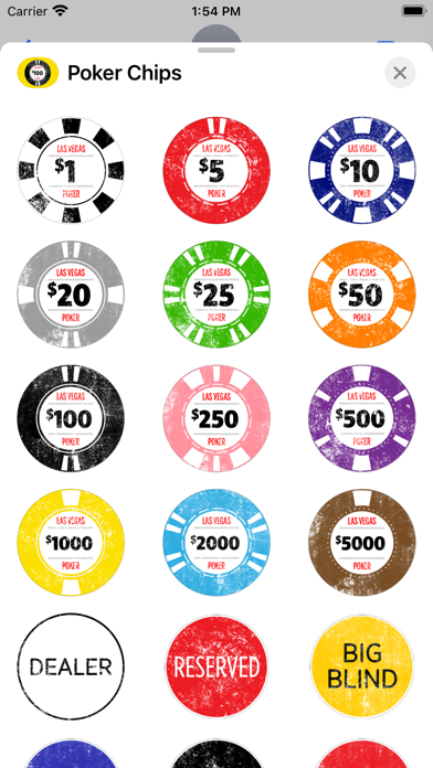 Poker Chips Sticker Pack Screenshot