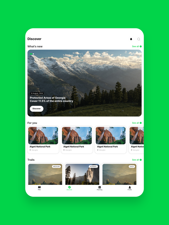 parks.ge iPad screenshot 4 - Travel app