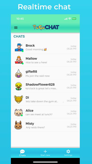PoGO CHAT - Trainer community Screenshot