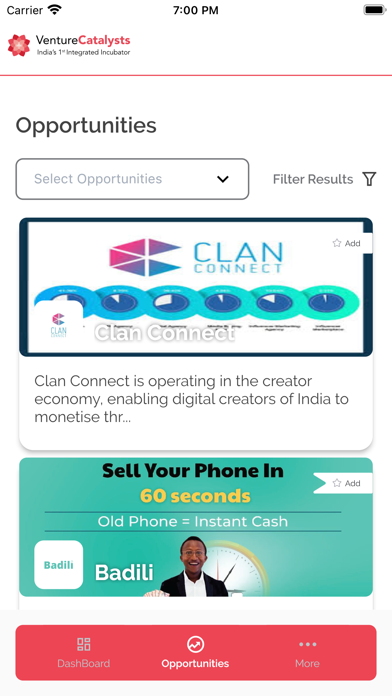 Venture Catalysts Screenshot