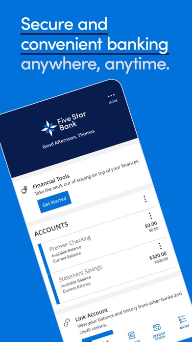 Five Star Bank Digital Banking Screenshot