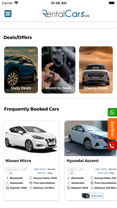 Rental Cars UAE Screenshot