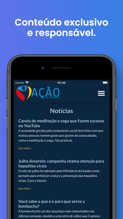 Ação Corporate Screenshot