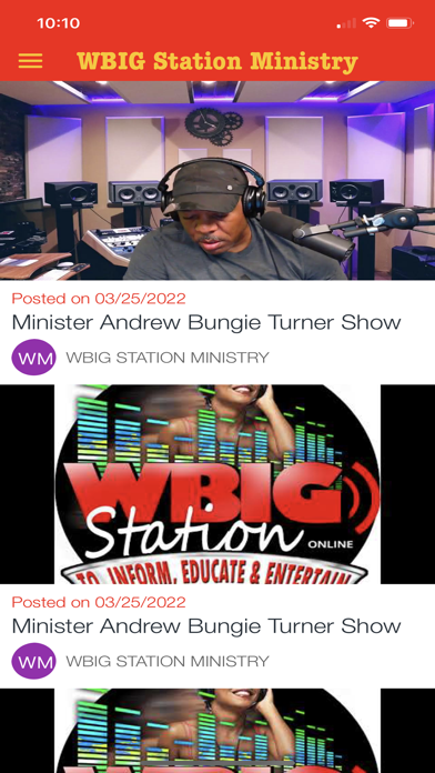 WBIG Station Ministry Screenshot