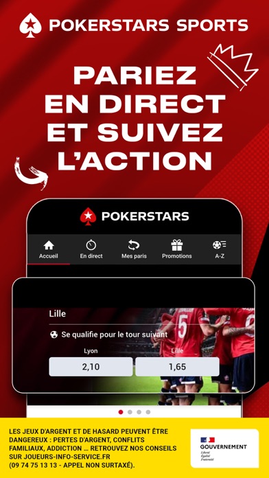 Screenshot #1 pour PokerStars Paris Sportifs