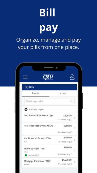 CPCU iMobile Banking Screenshot