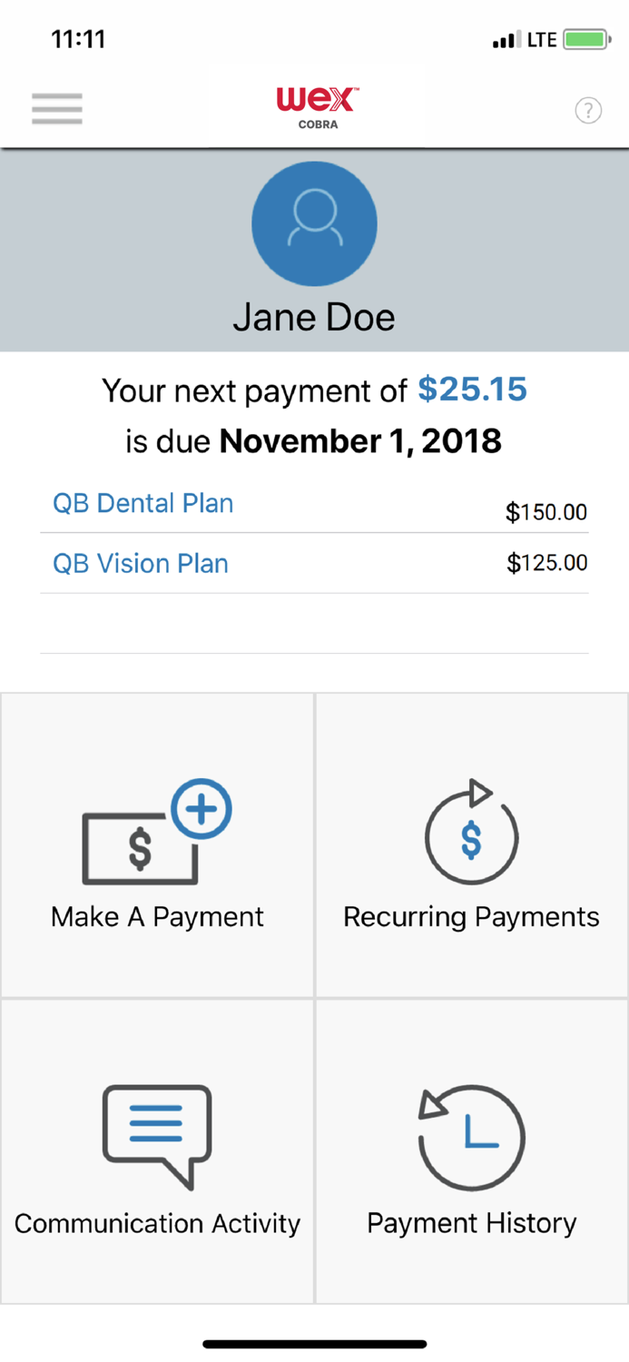 COBRA  Direct Bill by WEX