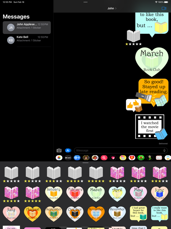 Screenshot #5 pour Book Club stickers
