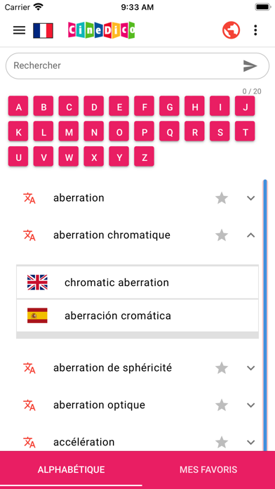 Screenshot #1 pour CineDico en fr es 2