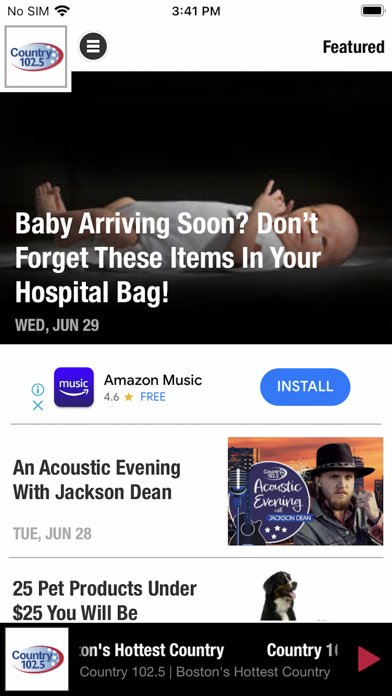 Country 102.5 - Boston Screenshot