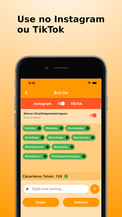 Hashtags em Português Pro Screenshot