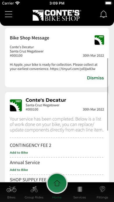 Conte's Bike Shop Screenshot