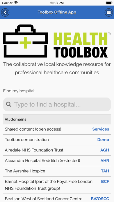 Health Toolbox Screenshot