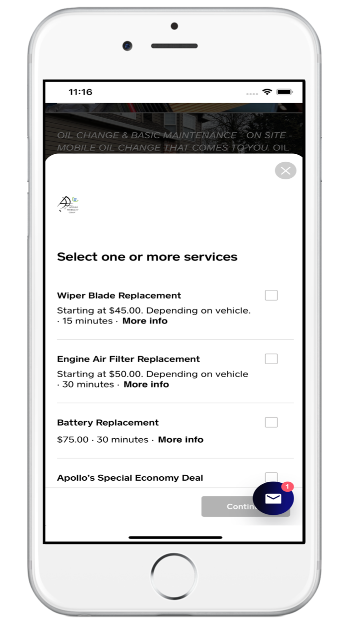 Apollo Mobile Oil Change