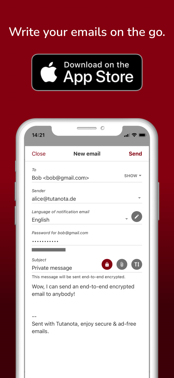 Encrypted private email Tuta