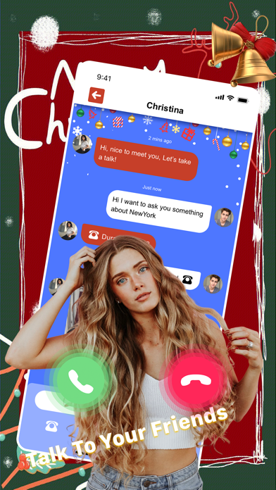 Xmas Wallss: Chat & Sharing Screenshot