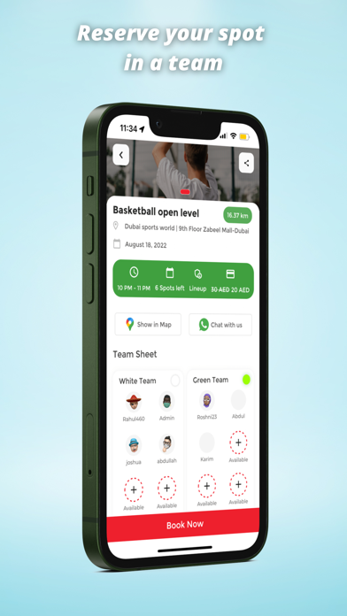 Lineup - Find People for Sport Screenshot